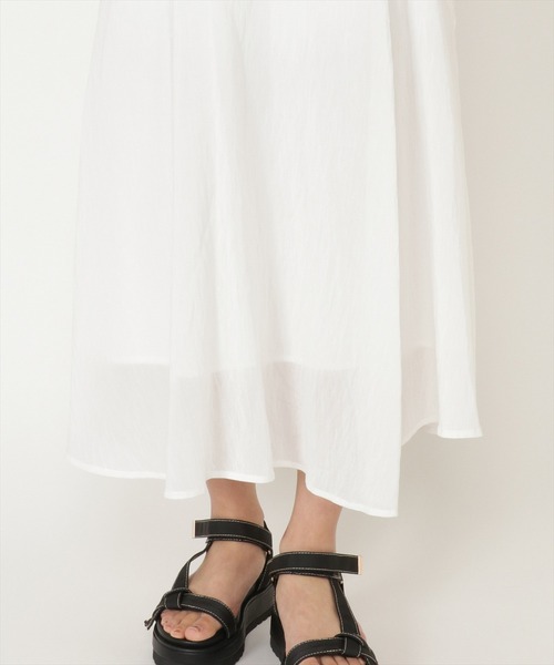 WILLSELECTION(ウィルセレクション)の「シアーワッシャーロングスカート(スカート・レディース・オフホワイト/ピンク/ミント・SMALL/MEDIUM)」の5枚目の写真