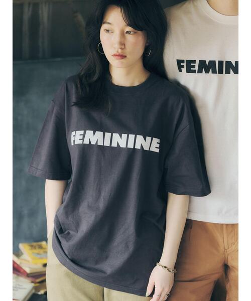 SEVENDAYS=SUNDAY（セブンデイズサンデイ）の「FEMININE TEE　＊◇（Tシャツ/カットソー・レディース・チャコールグレー/オフホワイト・L/M/S）」の19枚目の写真