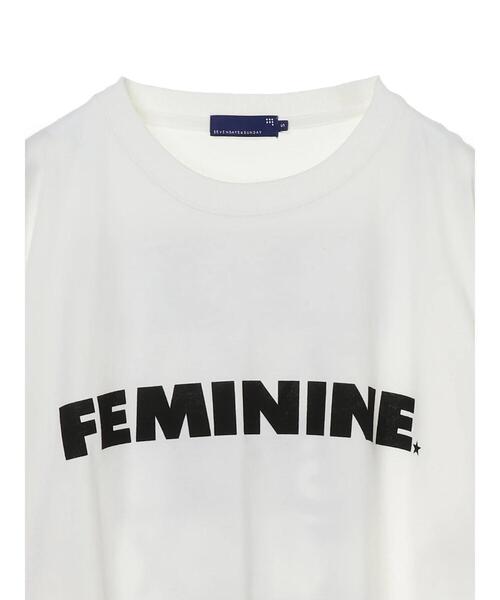 SEVENDAYS=SUNDAY（セブンデイズサンデイ）の「FEMININE TEE　＊◇（Tシャツ/カットソー・レディース・チャコールグレー/オフホワイト・L/M/S）」の15枚目の写真