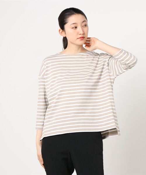 セール ドロップショルダーボーダートップス Tシャツ カットソー Nano Universe ナノユニバース のファッション通販 Zozotown