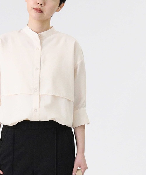 HONEYSUCKLE ROSE（ハニーサックルローズ）の「【HONEYSUCKLE ROSE】フラップ付きブラウス（シャツ/ブラウス・レディース・イエロー/ブラウン/オフホワイト・L/M）」の2枚目の写真