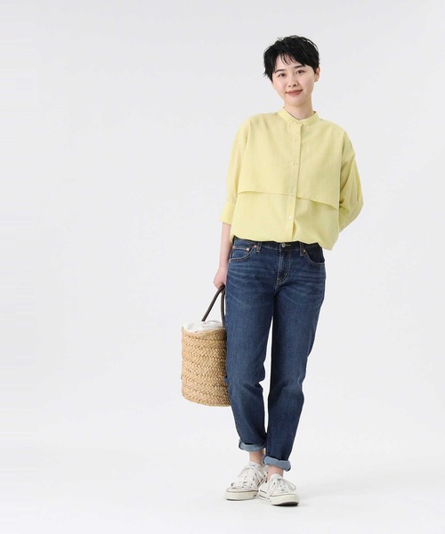 HONEYSUCKLE ROSE（ハニーサックルローズ）の「【HONEYSUCKLE ROSE】フラップ付きブラウス（シャツ/ブラウス・レディース・イエロー/ブラウン/オフホワイト・L/M）」の18枚目の写真