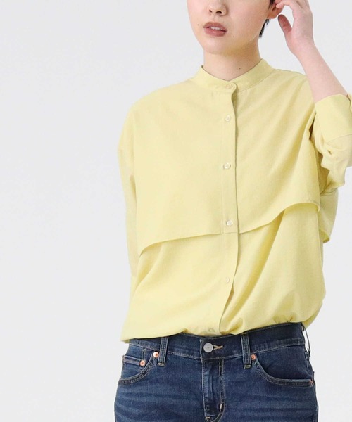 HONEYSUCKLE ROSE（ハニーサックルローズ）の「【HONEYSUCKLE ROSE】フラップ付きブラウス（シャツ/ブラウス・レディース・イエロー/ブラウン/オフホワイト・L/M）」の21枚目の写真