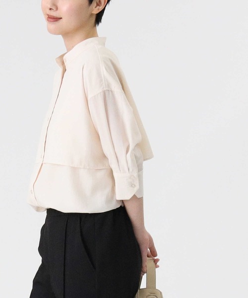 HONEYSUCKLE ROSE（ハニーサックルローズ）の「【HONEYSUCKLE ROSE】フラップ付きブラウス（シャツ/ブラウス・レディース・イエロー/ブラウン/オフホワイト・L/M）」の7枚目の写真