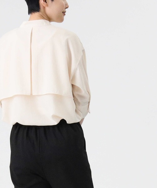 HONEYSUCKLE ROSE（ハニーサックルローズ）の「【HONEYSUCKLE ROSE】フラップ付きブラウス（シャツ/ブラウス・レディース・イエロー/ブラウン/オフホワイト・L/M）」の8枚目の写真