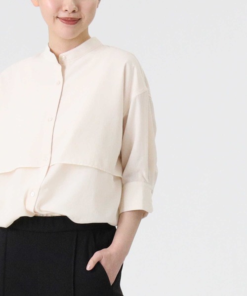 HONEYSUCKLE ROSE（ハニーサックルローズ）の「【HONEYSUCKLE ROSE】フラップ付きブラウス（シャツ/ブラウス・レディース・イエロー/ブラウン/オフホワイト・L/M）」の10枚目の写真