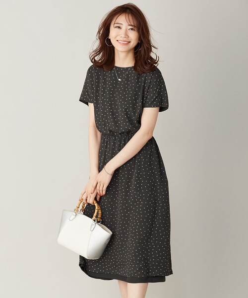 セール 洗える リバーシブル ポリエステル デシン ワンピース ワンピース J Press ジェイプレス のファッション通販 Zozotown