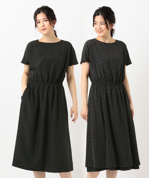 J.PRESS(ジェイプレス)の「【洗える】リバーシブル ポリエステル デシン ワンピース(ワンピース・レディース・グレー系5/ネイビー系5・T13/T15/T17)」の17枚目の写真