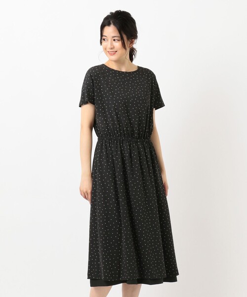 J.PRESS(ジェイプレス)の「【洗える】リバーシブル ポリエステル デシン ワンピース(ワンピース・レディース・グレー系5/ネイビー系5・T13/T15/T17)」の9枚目の写真