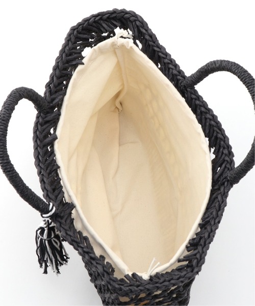 Simplicite(サンプリシテ)の「デザインペーパートートバッグ◆(かごバッグ・レディース・ブラック/ベージュ・FREE)」の13枚目の写真