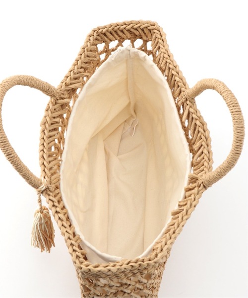 Simplicite(サンプリシテ)の「デザインペーパートートバッグ◆(かごバッグ・レディース・ブラック/ベージュ・FREE)」の15枚目の写真