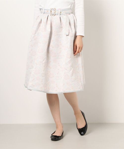 Swankiss(スワンキス)の「EK J/Q flare MS/K(スカート・レディース・ホワイト/ブラック/サックスブルー/ピンク・FREE)」の3枚目の写真