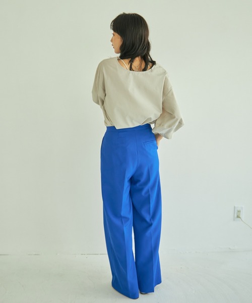 VACANCY(ヴァカンシー)の「ストレートカラーパンツ(スラックス・レディース・ブラック/オレンジ/ブルー/グリーン・S/M/L/MEDIUM/TALL)」の8枚目の写真