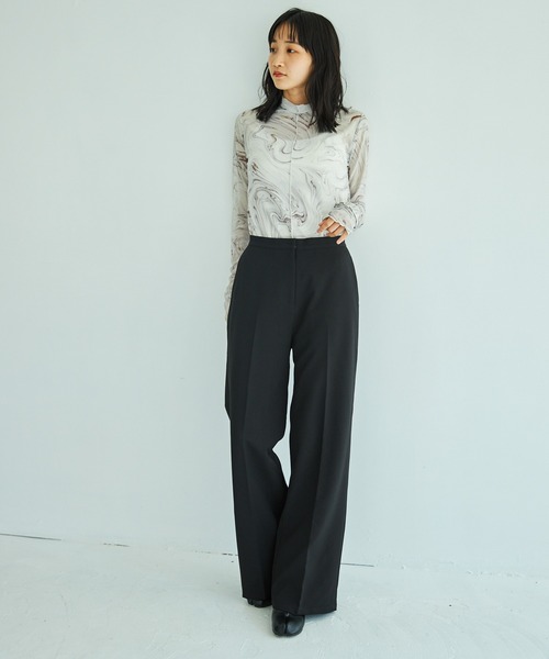 VACANCY(ヴァカンシー)の「ストレートカラーパンツ(スラックス・レディース・ブラック/オレンジ/ブルー/グリーン・S/M/L/MEDIUM/TALL)」の22枚目の写真