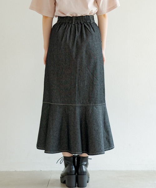 OLIVE des OLIVE（オリーブデオリーブ）の「【S/Mサイズ】マーメイドスカート（スカート・レディース・ブラック/ベージュ/ワンウォッシュ・SMALL/MEDIUM）」の14枚目の写真