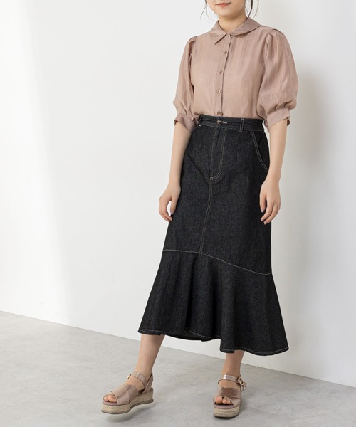 OLIVE des OLIVE（オリーブデオリーブ）の「【S/Mサイズ】マーメイドスカート（スカート・レディース・ブラック/ベージュ/ワンウォッシュ・SMALL/MEDIUM）」の16枚目の写真