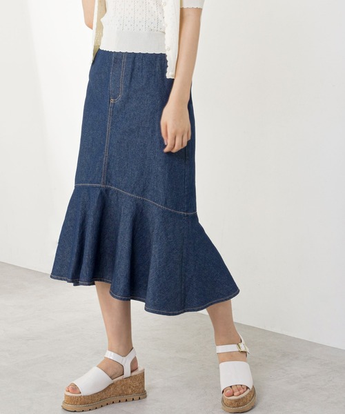 OLIVE des OLIVE（オリーブデオリーブ）の「【S/Mサイズ】マーメイドスカート（スカート・レディース・ブラック/ベージュ/ワンウォッシュ・SMALL/MEDIUM）」の17枚目の写真