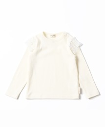 trois lapins kp | チュールフリル　長袖Tシャツ(80-90cm)(Tシャツ/カットソー)
