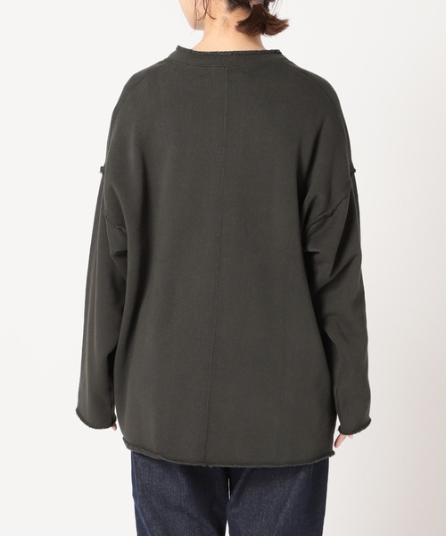 SLOBE IENA（スローブイエナ）の「裏毛ノーカラーカーディガン【手洗い可能】◆（カーディガン/ボレロ・レディース・ベージュ/グレー/グレー系その他・FREE）」の14枚目の写真