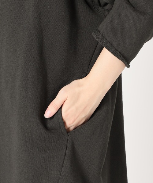 SLOBE IENA（スローブイエナ）の「裏毛ノーカラーカーディガン【手洗い可能】◆（カーディガン/ボレロ・レディース・ベージュ/グレー/グレー系その他・FREE）」の5枚目の写真