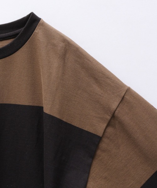 JEANASIS（ジーナシス）の「アソートボーダーBIGLST/958390（Tシャツ/カットソー・レディース・ブラウン系その他/ブルー系その他/ブラック系その他/グリーン系その他/グレー系その他/ホワイト系その他・FREE）」の14枚目の写真