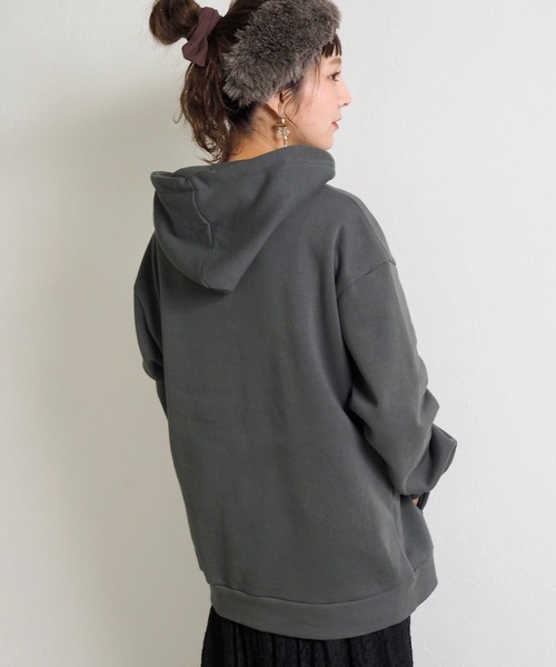 Crisp(クリスプ)の「ビッグフーディー(パーカー・レディース・チャコールグレー/ブルー/アイボリー・FREE)」の2枚目の写真