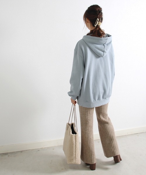 Crisp(クリスプ)の「ビッグフーディー(パーカー・レディース・チャコールグレー/ブルー/アイボリー・FREE)」の5枚目の写真