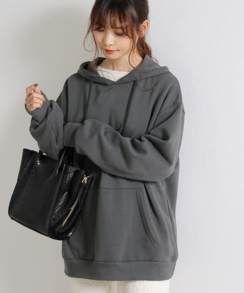 Crisp(クリスプ)の「ビッグフーディー(パーカー・レディース・チャコールグレー/ブルー/アイボリー・FREE)」の19枚目の写真