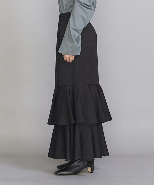 BEAUTY&YOUTH UNITED ARROWS（ビューティーアンドユースユナイテッドアローズ）の「BY　ジャカードフレアマーメイドマキシスカート -ウォッシャブル-（スカート・レディース・ワインレッド/ブラック・M/S）」の4枚目の写真