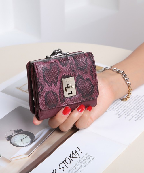 jouetie（ジュエティ）の「【jouetie/ジュエティ】　回転金具　ガマ口ミニ財布（財布・レディース・ブラック/アイボリー/グレー系その他/ベージュ系その他/ブルー系その他/ピンク系その他/ワイン系/ダークブラウン系/ベージュ系/ダークグリーン系/ダークグリーン系1/カーキ系/ネイビー系・FREE）」の13枚目の写真