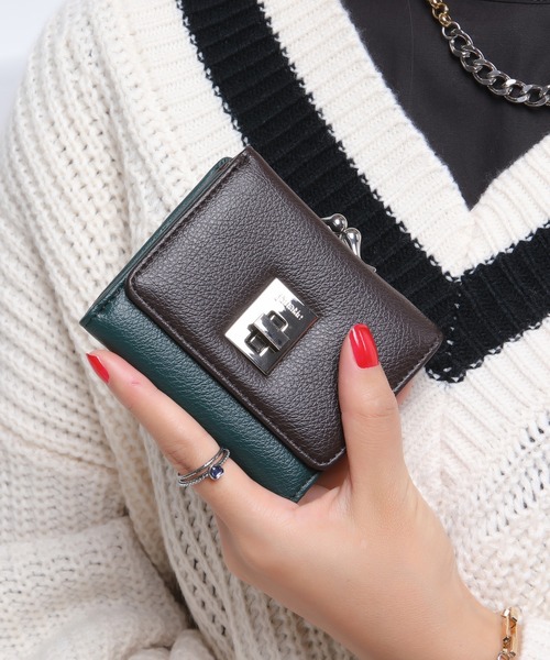 jouetie（ジュエティ）の「【jouetie/ジュエティ】　回転金具　ガマ口ミニ財布（財布・レディース・ブラック/アイボリー/グレー系その他/ベージュ系その他/ブルー系その他/ピンク系その他/ワイン系/ダークブラウン系/ベージュ系/ダークグリーン系/ダークグリーン系1/カーキ系/ネイビー系・FREE）」の18枚目の写真