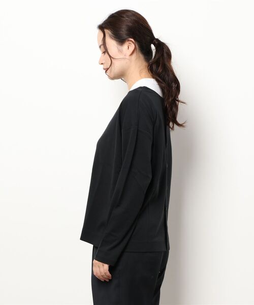 sm2rhythm（サマンサモスモスリズム）の「スムース前後着カーディガン（カーディガン/ボレロ・レディース・ホワイト/ブラック/グレー/オレンジ・ﾌﾘ-）」の5枚目の写真