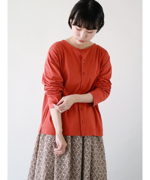 sm2rhythm（サマンサモスモスリズム）の「スムース前後着カーディガン（カーディガン/ボレロ・レディース・ホワイト/ブラック/グレー/オレンジ・ﾌﾘ-）」の4枚目の写真