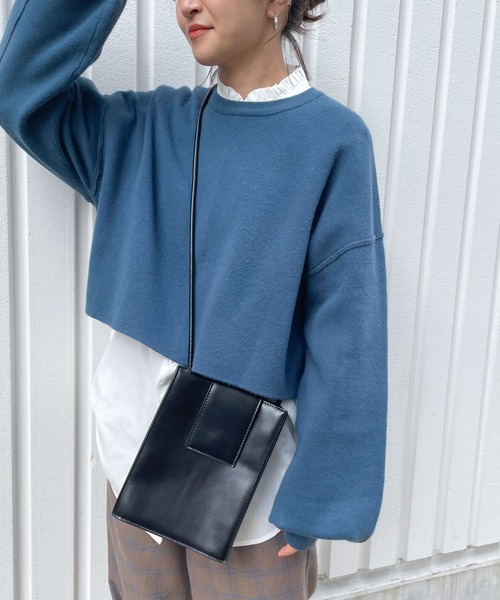 archives（アルシーヴ）の「短丈ニットプルオーバー（ニット/セーター・レディース・グリーン/アイボリー/グレイッシュベージュ/チャコールグレー/ピンクベージュ/ブルー・MEDIUM）」の5枚目の写真