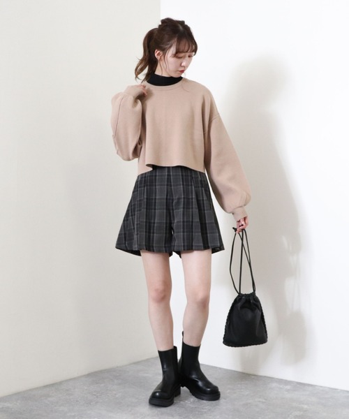 archives（アルシーヴ）の「短丈ニットプルオーバー（ニット/セーター・レディース・グリーン/アイボリー/グレイッシュベージュ/チャコールグレー/ピンクベージュ/ブルー・MEDIUM）」の22枚目の写真