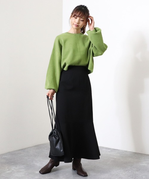 archives（アルシーヴ）の「短丈ニットプルオーバー（ニット/セーター・レディース・グリーン/アイボリー/グレイッシュベージュ/チャコールグレー/ピンクベージュ/ブルー・MEDIUM）」の20枚目の写真