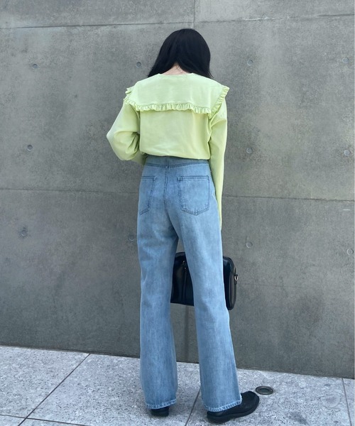 EPIMI E'PIMMY（エピミエピミー）の「ビックカラーロングスリーブカットソー（Tシャツ/カットソー・レディース・ブラック/オフホワイト/杢グレー/グリーン系その他・MEDIUM）」の18枚目の写真