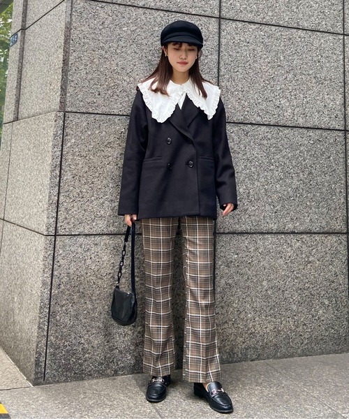 EPIMI E'PIMMY（エピミエピミー）の「ビックカラーロングスリーブカットソー（Tシャツ/カットソー・レディース・ブラック/オフホワイト/杢グレー/グリーン系その他・MEDIUM）」の19枚目の写真