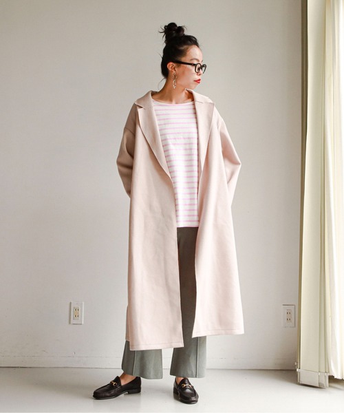 feepur(フェピュール)の「オーバーロング着流しコート(チェスターコート・レディース・アイボリー/ブラック/モカ・MEDIUM)」の17枚目の写真