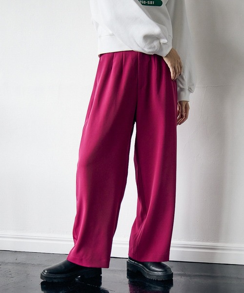 PBLIM（ページボーイリム）の「【PAGEBOYLIM】ワイドトラウザー（その他パンツ・レディース・ピンク/ブルー/ブラック系その他/ブラック/オレンジ/グリーン系その他4・MEDIUM/LARGE）」の5枚目の写真