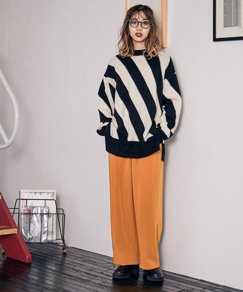 PBLIM（ページボーイリム）の「【PAGEBOYLIM】ワイドトラウザー（その他パンツ・レディース・ピンク/ブルー/ブラック系その他/ブラック/オレンジ/グリーン系その他4・MEDIUM/LARGE）」の21枚目の写真