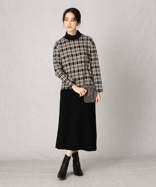 Comme　Ca　Mature（コムサマチュア）の「【セットアップ対応】Ａラインリブスカート（スカート・レディース・ブラック/チャコール/ベージュ・FREE）」の16枚目の写真