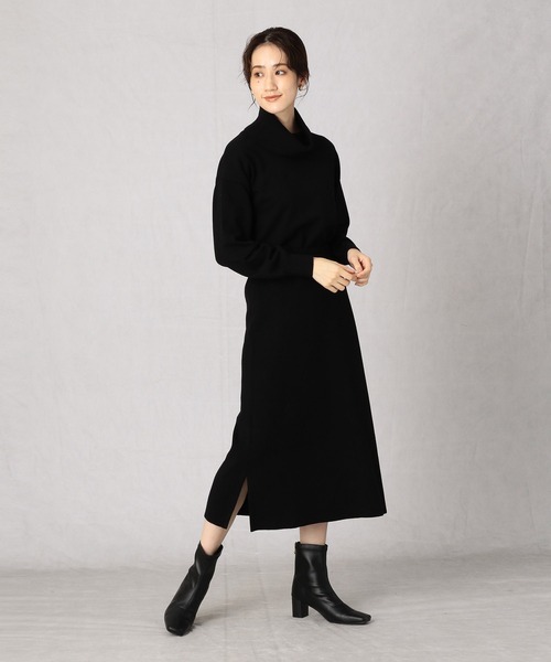Comme　Ca　Mature（コムサマチュア）の「【セットアップ対応】Ａラインリブスカート（スカート・レディース・ブラック/チャコール/ベージュ・FREE）」の4枚目の写真