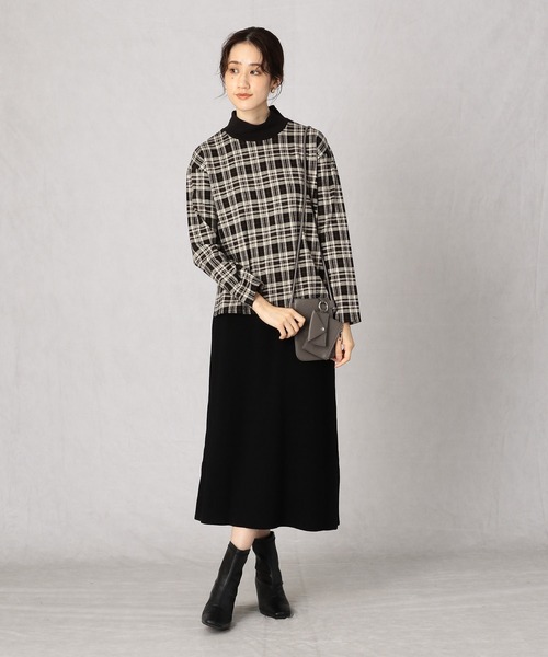 Comme　Ca　Mature（コムサマチュア）の「【セットアップ対応】Ａラインリブスカート（スカート・レディース・ブラック/チャコール/ベージュ・FREE）」の5枚目の写真