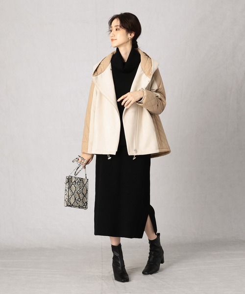 Comme　Ca　Mature（コムサマチュア）の「【セットアップ対応】Ａラインリブスカート（スカート・レディース・ブラック/チャコール/ベージュ・FREE）」の6枚目の写真