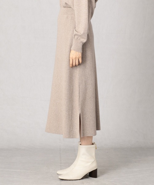 Comme　Ca　Mature（コムサマチュア）の「【セットアップ対応】Ａラインリブスカート（スカート・レディース・ブラック/チャコール/ベージュ・FREE）」の10枚目の写真