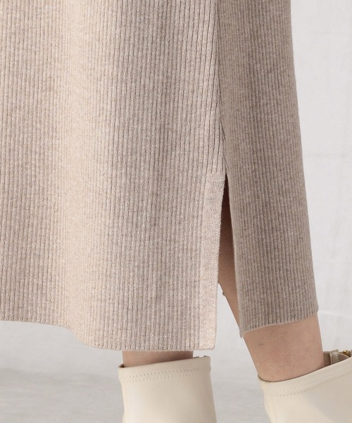 Comme　Ca　Mature（コムサマチュア）の「【セットアップ対応】Ａラインリブスカート（スカート・レディース・ブラック/チャコール/ベージュ・FREE）」の13枚目の写真