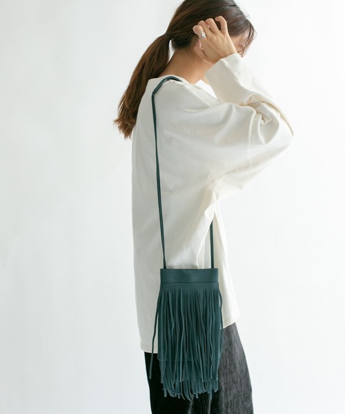 KBF（ケイビーエフ）の「ドルマンBIGロンTシャツ（Tシャツ/カットソー・レディース・チャコールグレー/アイボリー/ピンク・ONE）」の9枚目の写真