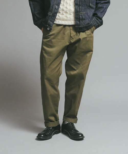 WAIPER.inc（ワイパーインク）の「Vintage Twill Chino Pants（チノパンツ・メンズ・ブラック/ベージュ/カーキ・M/L/S）」の3枚目の写真