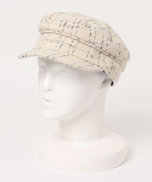 EDIT COLOGNE（エディットコロン）の「ツイードマリンキャス（キャスケット・レディース・ブラック/ホワイト系その他・ﾌﾘ-）」の2枚目の写真